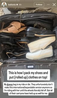 Image taken from Balionis’ Instagram story _ Source: Instagram/@balionis