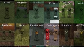 Minecraft fan reimagines creepers in different biome styles