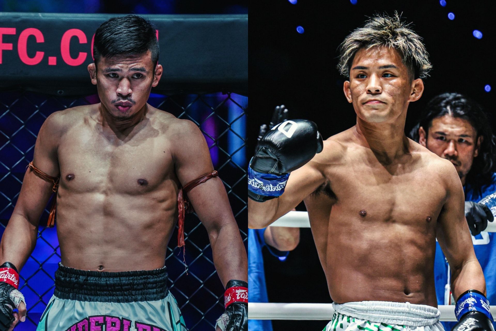 (From left) Superlek Kiatmoo9 and Yuki Yoza. [Images: ONE Championship]
