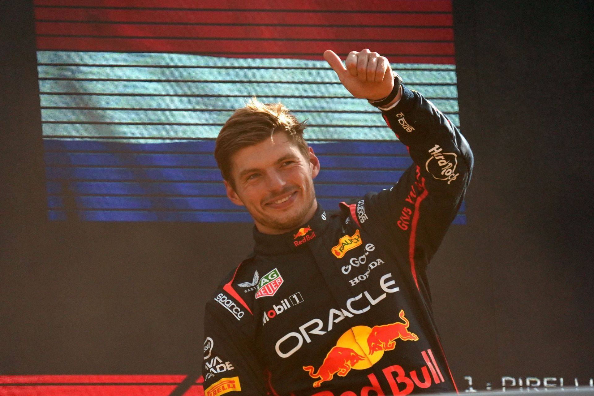 Red Bull&#039;s Max Verstappen after winning the 2025 F1 Grand Prix of Italy - Source: Getty