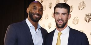 Michael Phelps pays tribute to Kobe Bryant as he sports NBA legend's shoes with his sons Beckett and Maverick