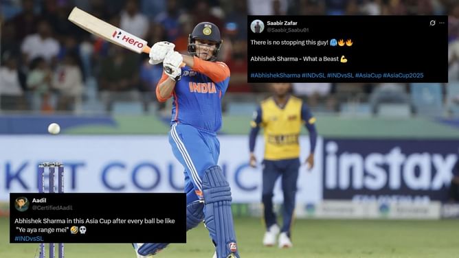 " Eat. Sleep. Score Fifty. Repeat. " - Fans in awe as Abhishek Sharma slams third consecutive fifty in IND vs SL Asia Cup 2025 Super 4 clash