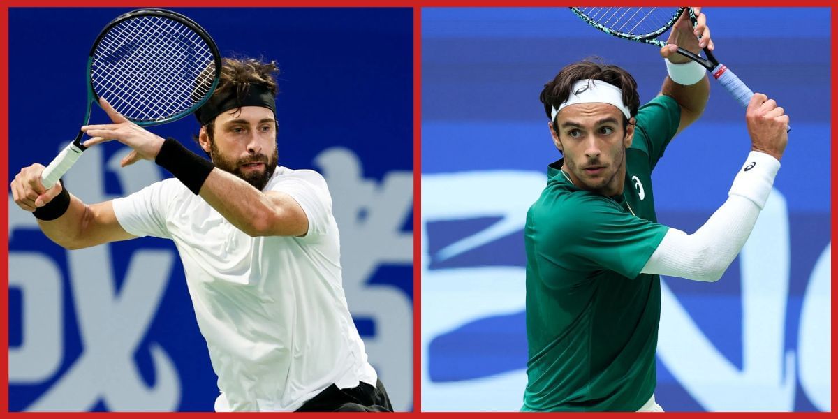 Nikoloz Basilashvili and Lorenzo Musetti (Source: Getty)