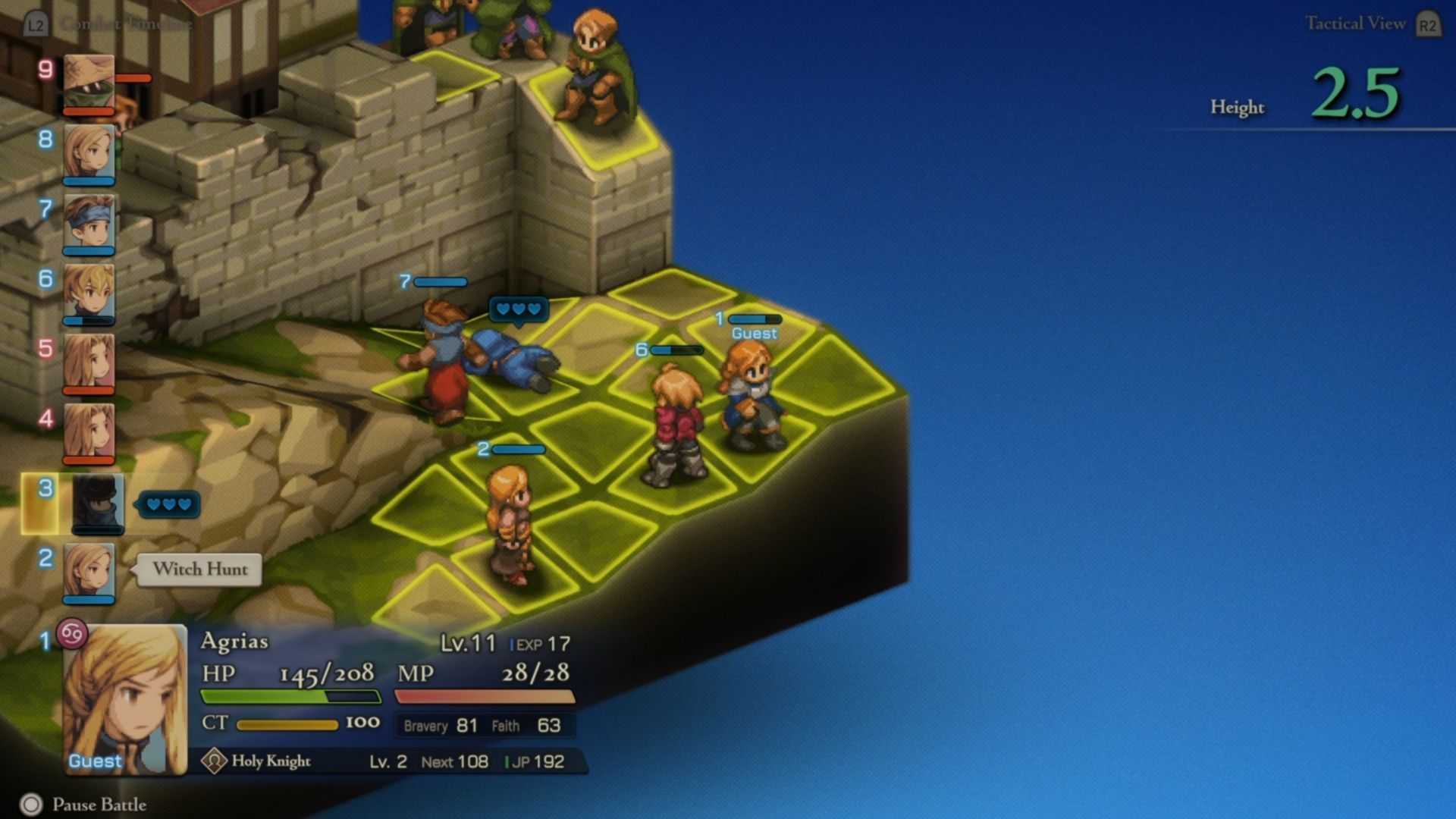 Keep being aggressive on the right side of the map, and the enemy will focus on you (Image via Square Enix)