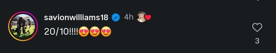 Williams comment on @jordenleewilliams&#039; IG post