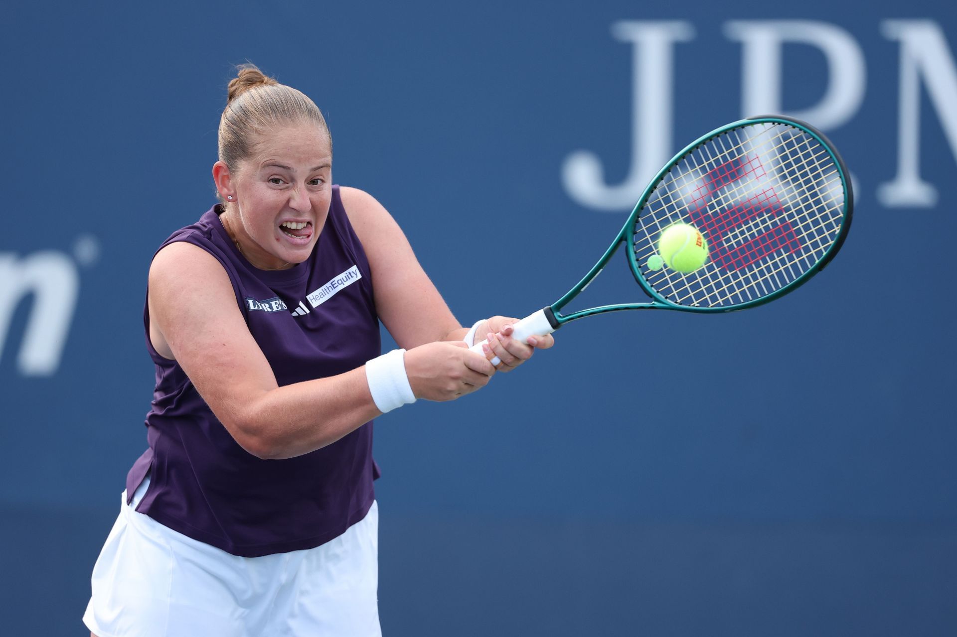 Former French Open champion Ostapenko hits a backhand | Image Source: Getty