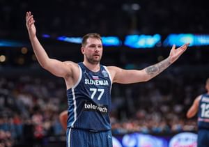 Furious Luka Doncic mocks refs with 'money sign' gesture in dramatic EuroBasket elimination game