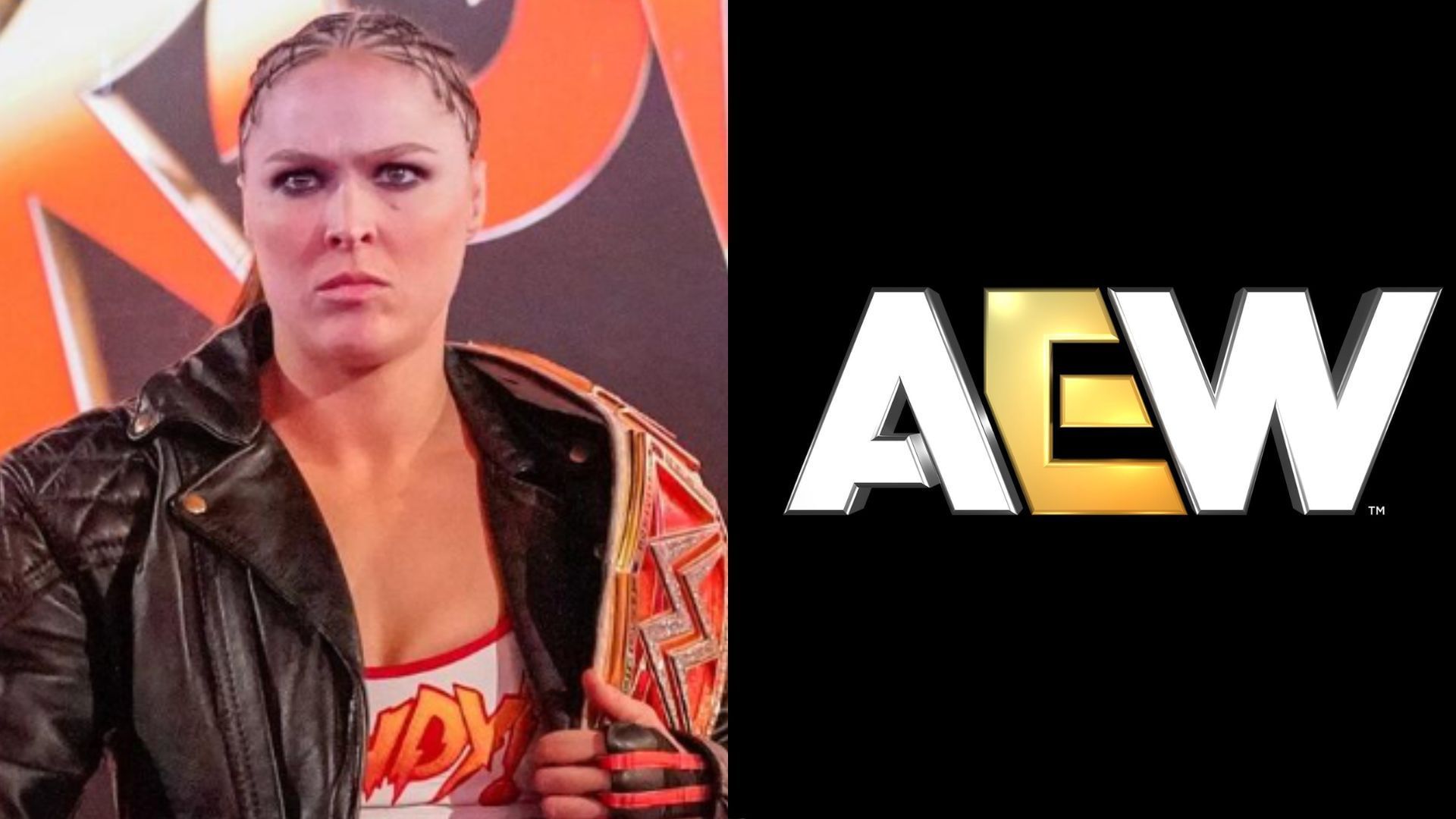 Tony Khan must sign Ronda Rousey. (Images via AEW Facebook and WWE.com) 