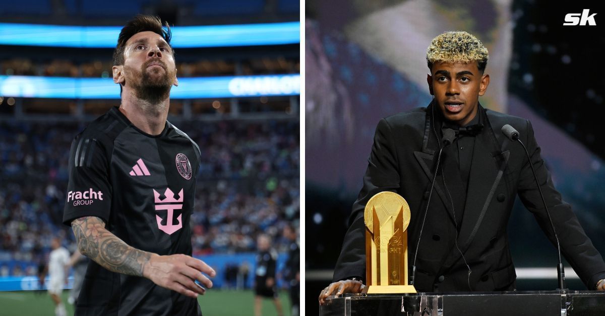 Lionel Messi (left), Lamine Yamal - both pics GETTY