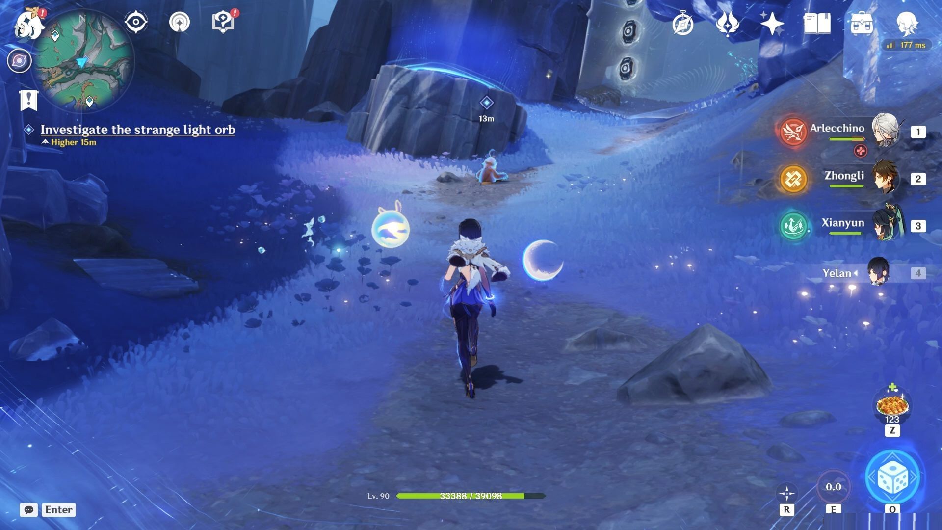 Follow the light orb (Image via HoYoverse)