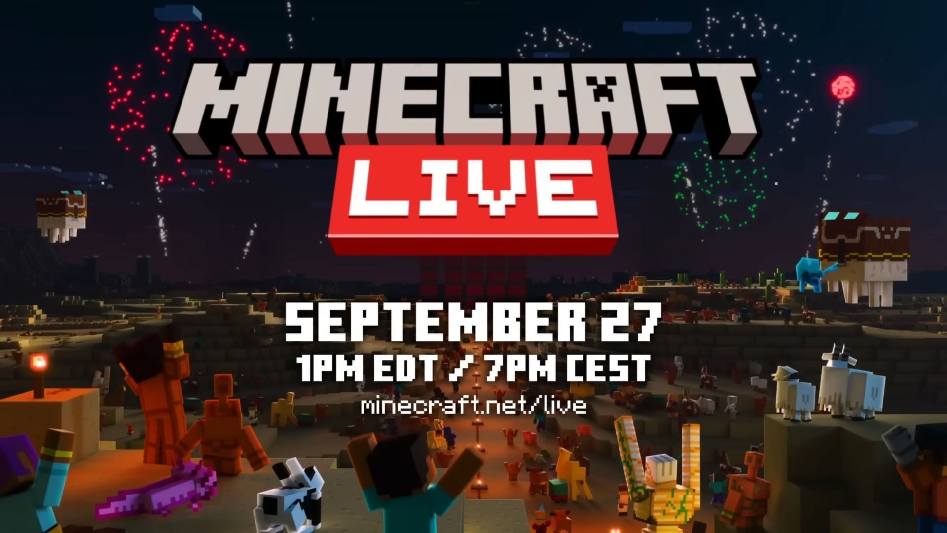 The live show will he held on September 27, 2025 (Image via YouTube/Minecraft)