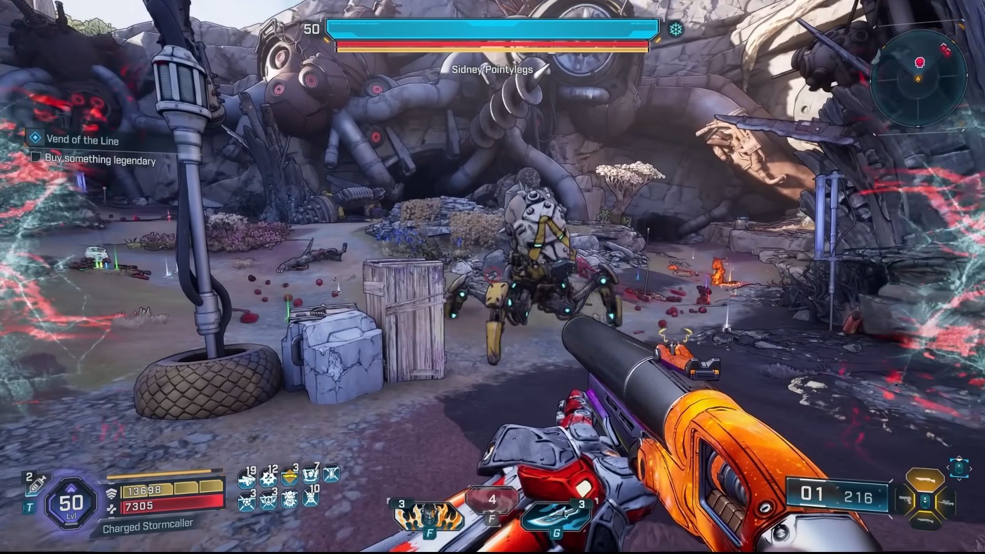 Defeating Sidney Pointylegs has a chance to drop the Noisy Cricket legendary pistol (Image via Youtube/@Joltzdude139)