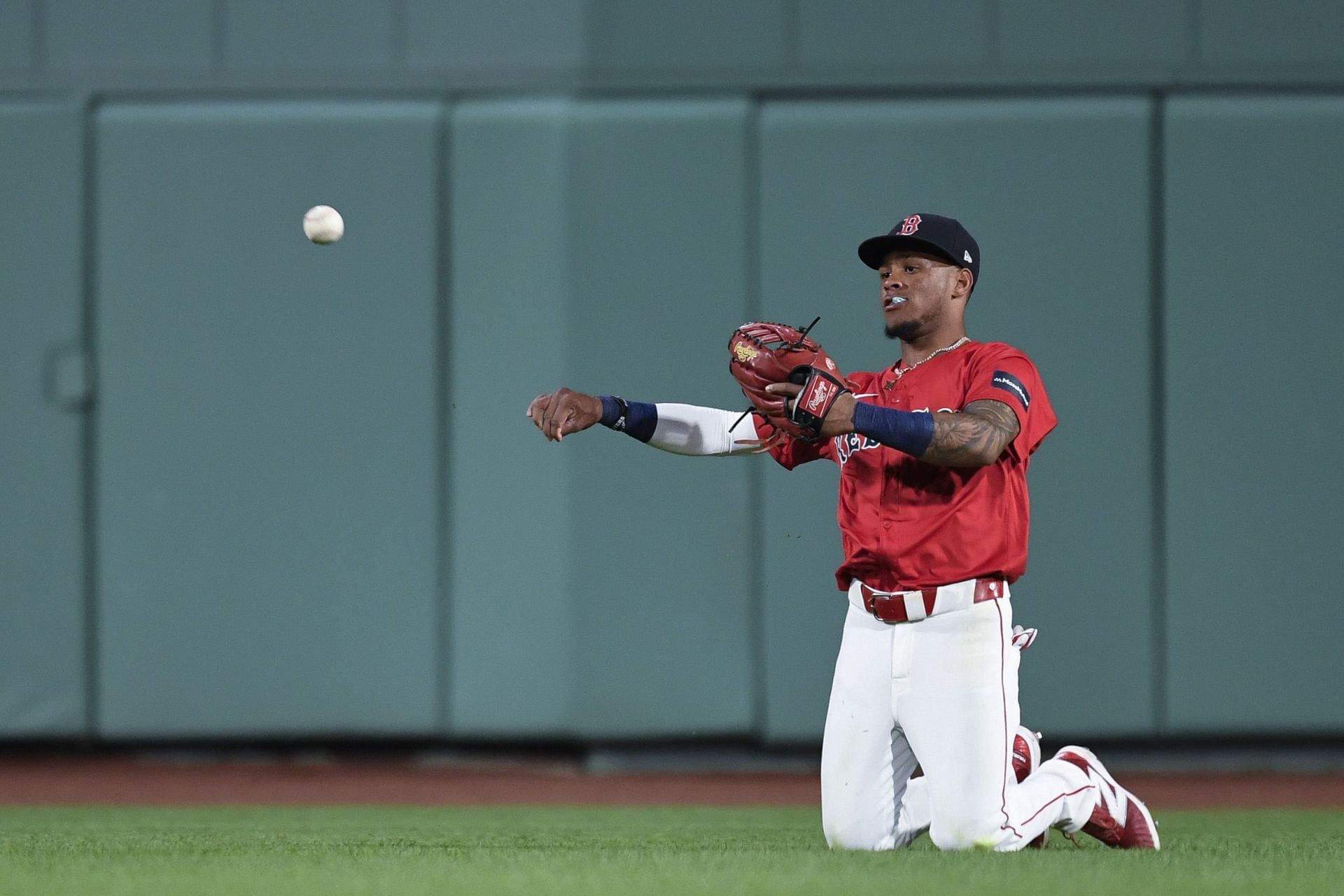 Ceddanne Rafaela is making a reputation of completing improbable catches (Source: Getty Images)