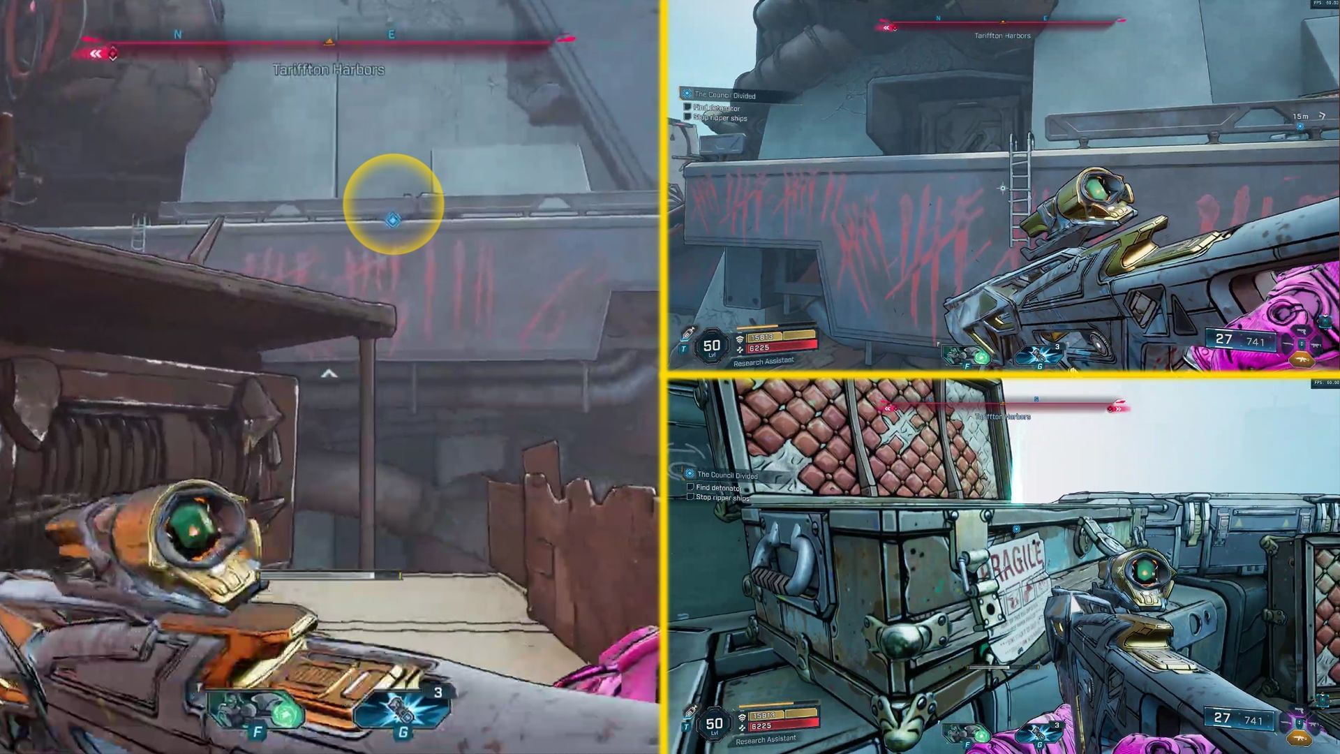 Climb up the latter to get the detonator from a nearby crate (Image via Gearbox Software)