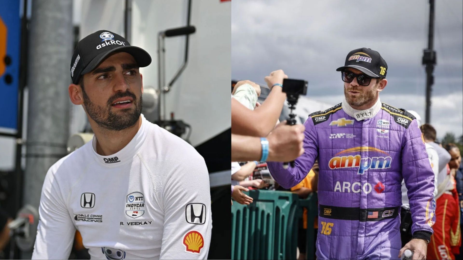 Image Credits: Getty, L: Rinus VeeKay; R: Conor Daly