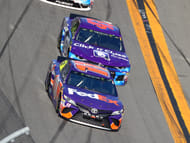 Denny Hamlin (11) leads Bubba Wallace Jr. during the 2018 Daytona 500. Source: Imagn