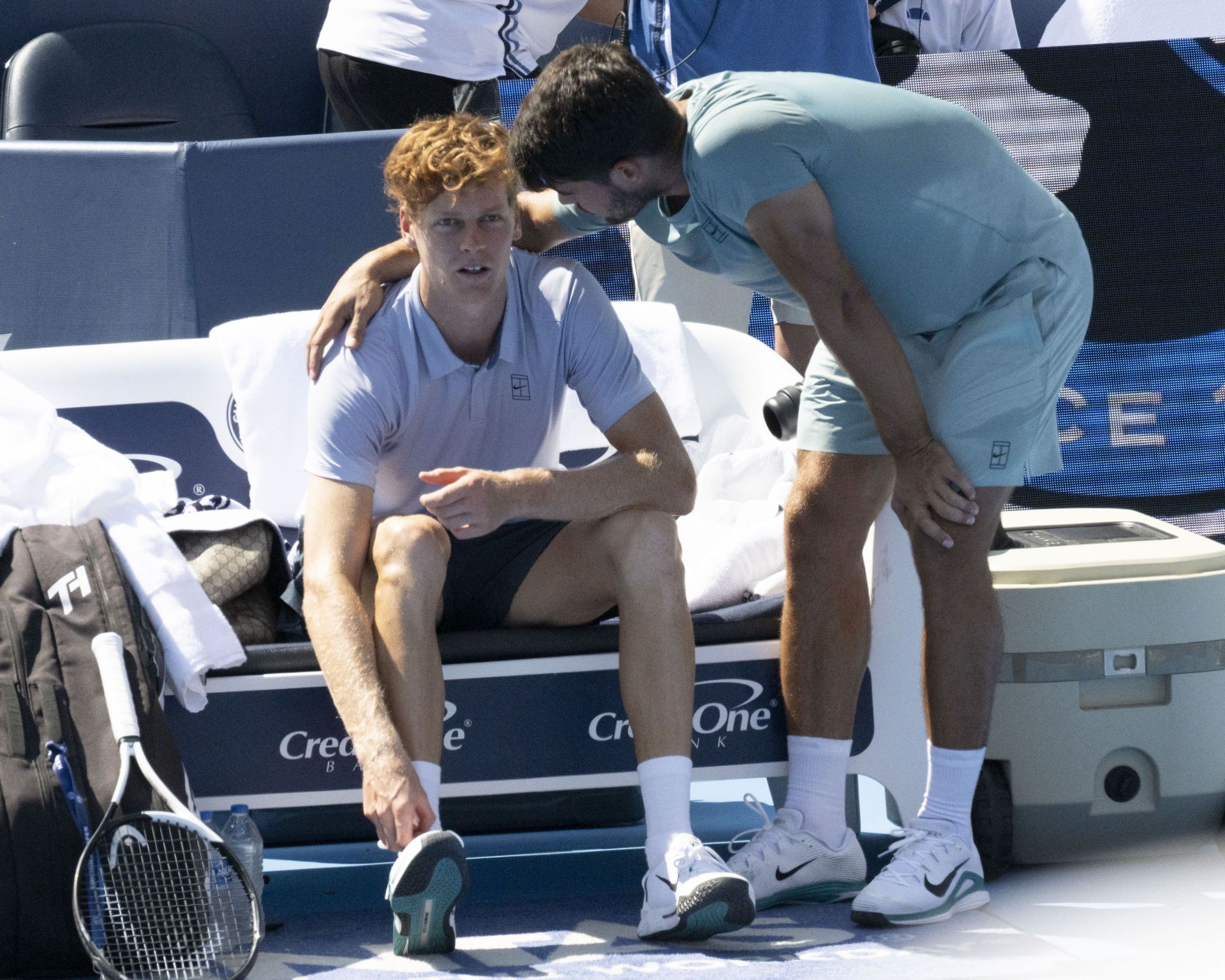 Sinner and Alcaraz at the Cincinnati Open - (Source: Getty)