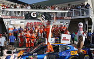 Chase Elliott celebrates at Watkins Glen International in 2018. Source: Imagn