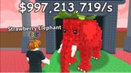 How to get an og strawberry elephant to steal a brain 5 The strawberry elephant generates millions of cash (image via roblox)