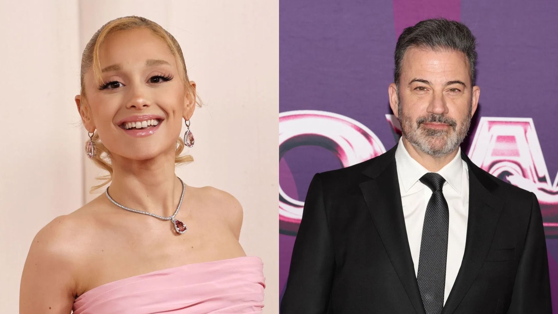 Ariana Grande and Jimmy Kimmel (Image via Getty)
