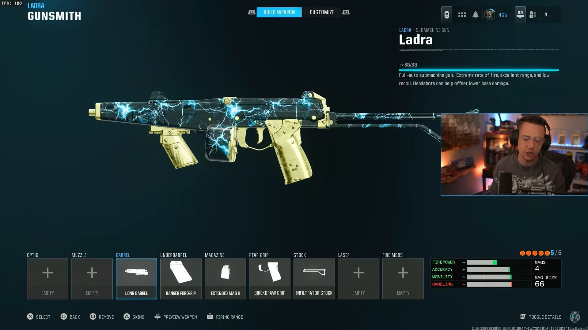 LADRA Warzone meta loadout (Image via Activision and YouTube/WhosImmortal)