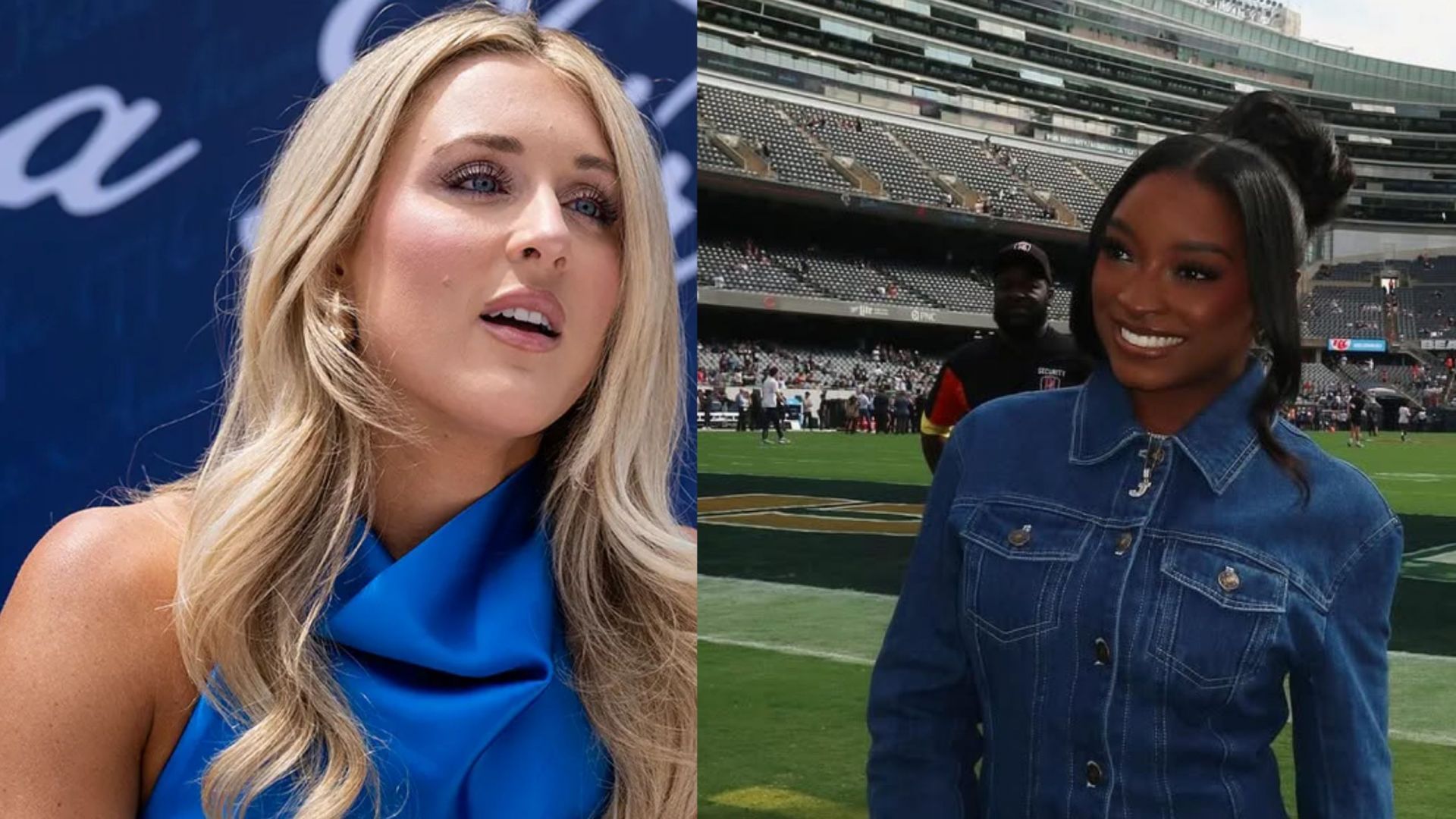 Riley Gaines reacts to Simone Biles&#039; comments against her [Image Source : Getty, Instagram]
