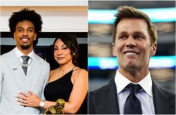Jayden Daniels' mom shares 4-word message after linking up with Tom Brady during Commanders' season opener vs Giants