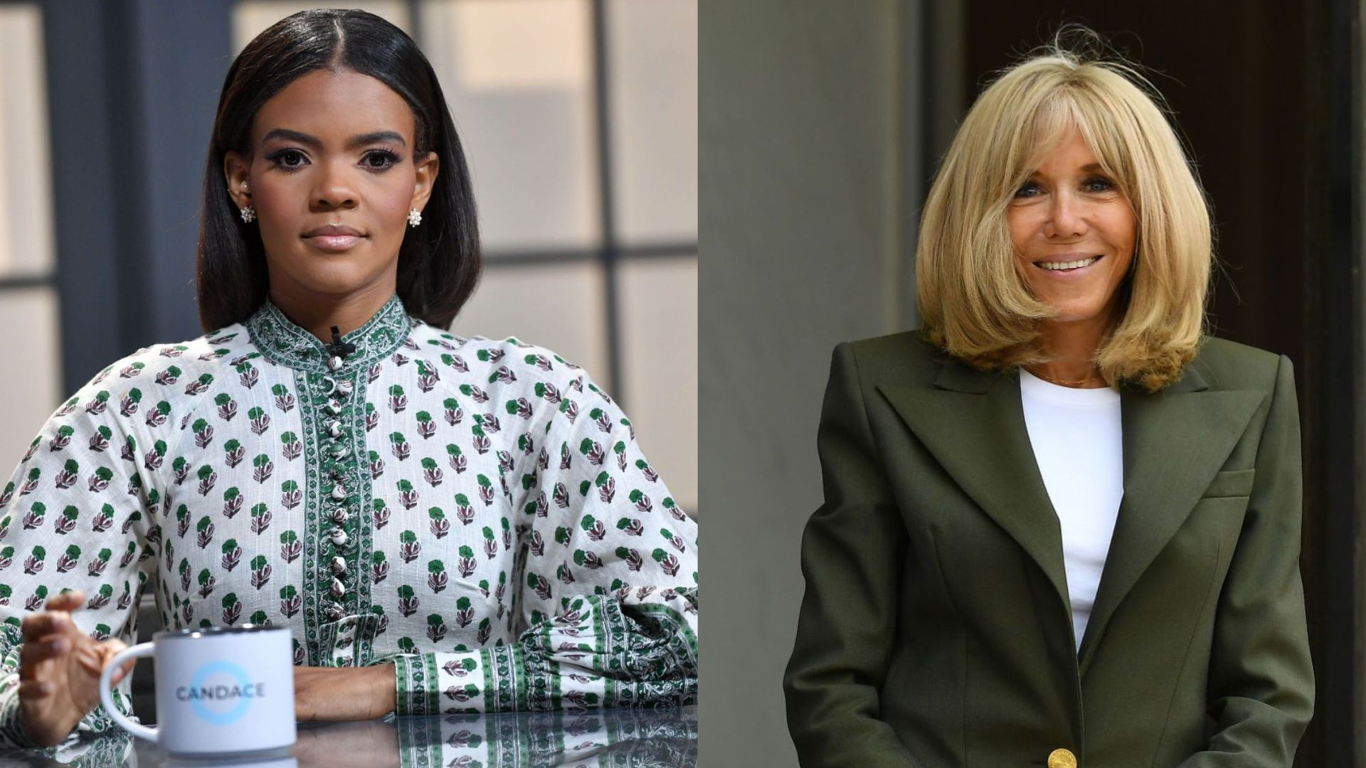 Candace Owens and Brigitte Macron (Image via Getty)