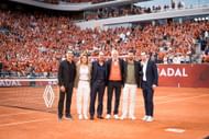 Roger Federer, Rafael Nadal, along with others at the Open of France in 2025 - day one - Source: Getty