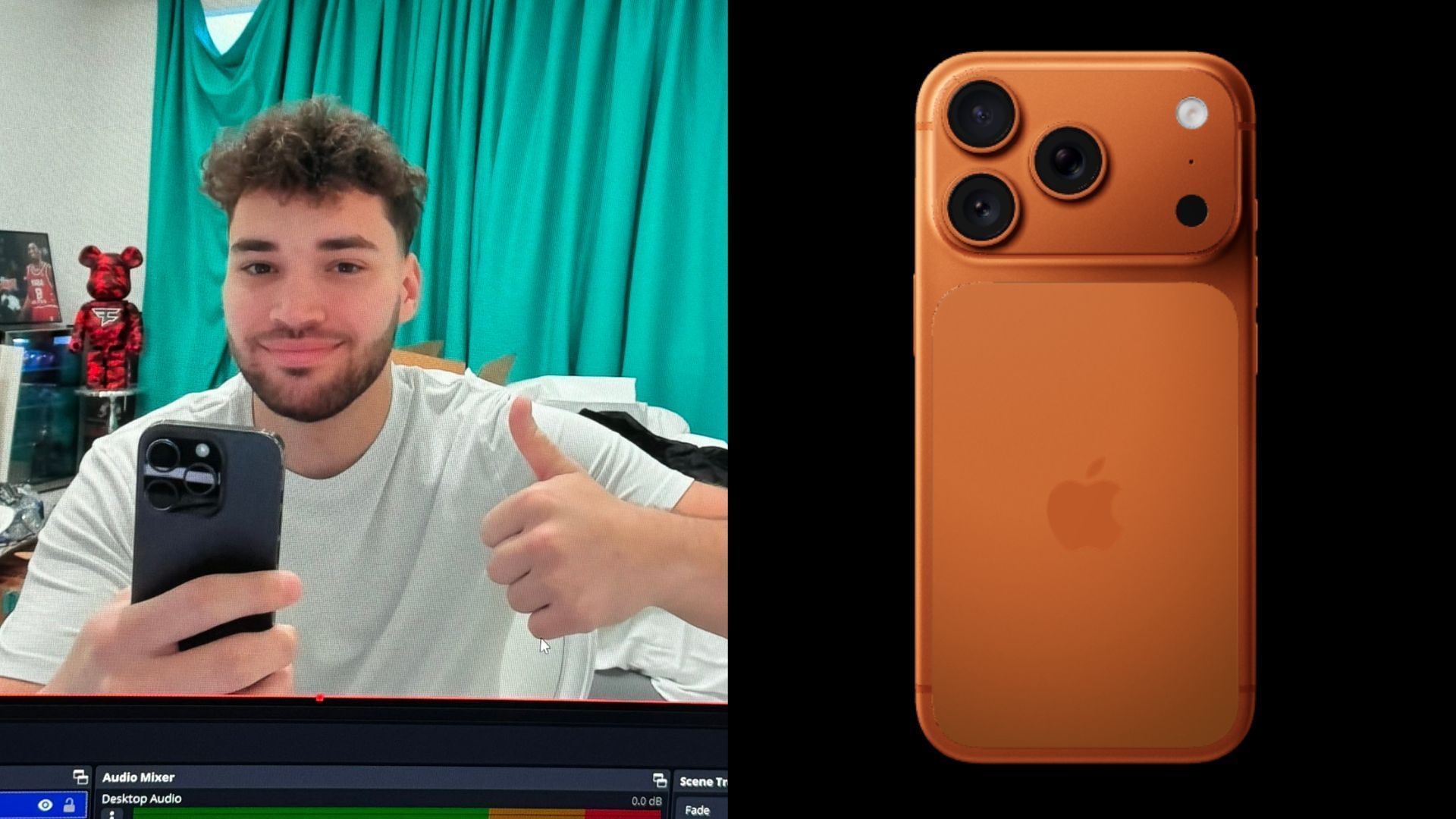 Adin Ross speaks on the latest from Apple (Images via @adinross/X, Apple) 