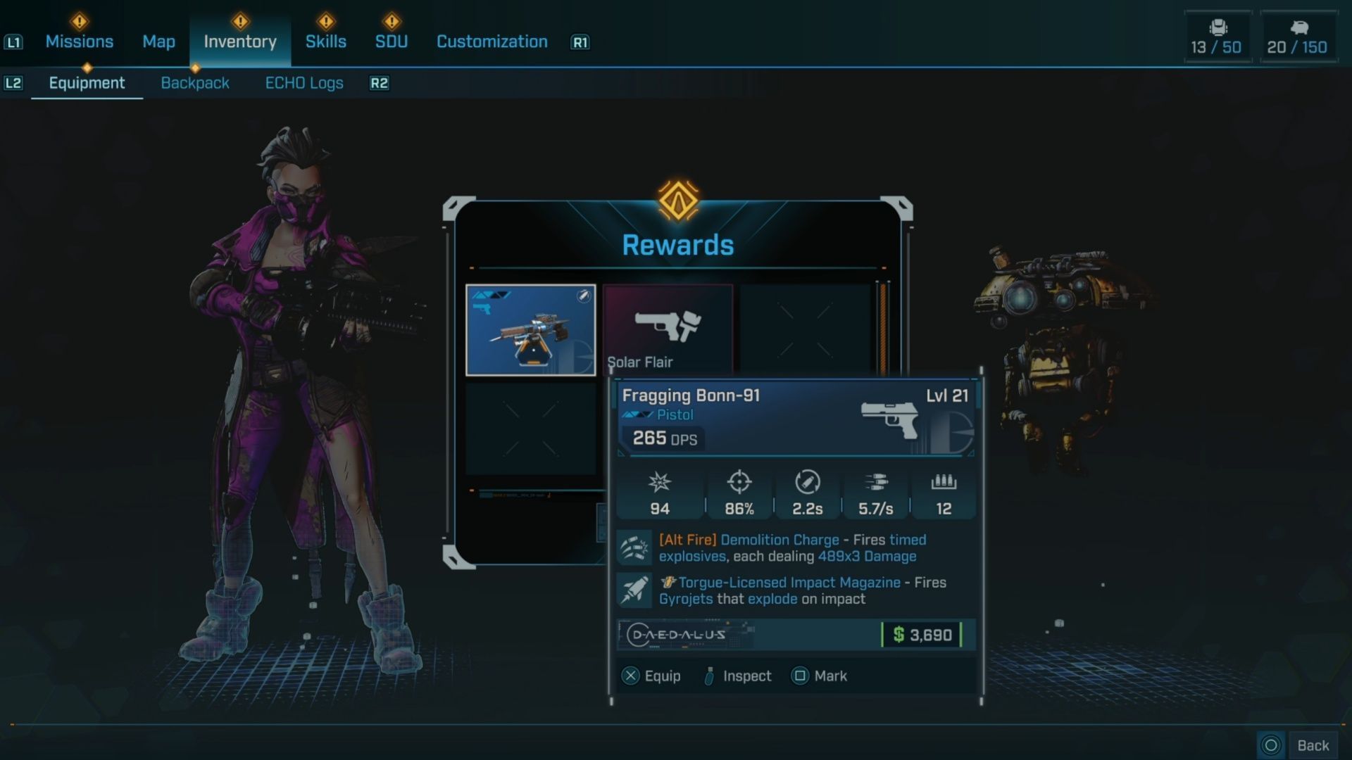 Claim your rewards, and get ready for the next mission! (Image via 2K Games)