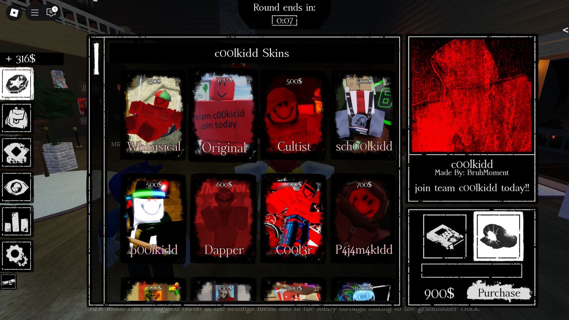Killer Skin shop (Image via Roblox)