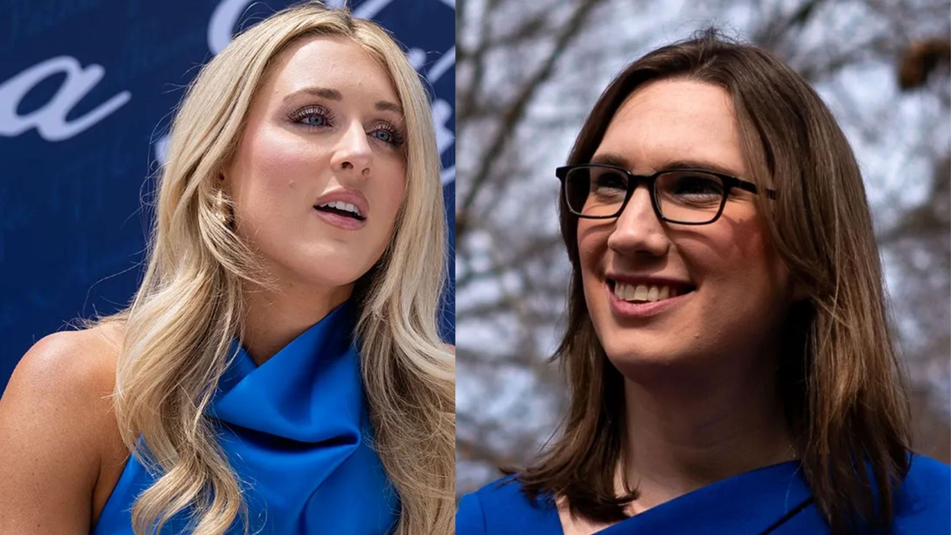 Riley Gaines reacts to Democrat politician Sarah McBride&#039;s protest against Donald Trump [Image Source: Getty]