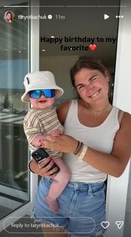 Brady Tkachuk's sister Taryn Tkachuk IG story - Credit @ taryntkachuk