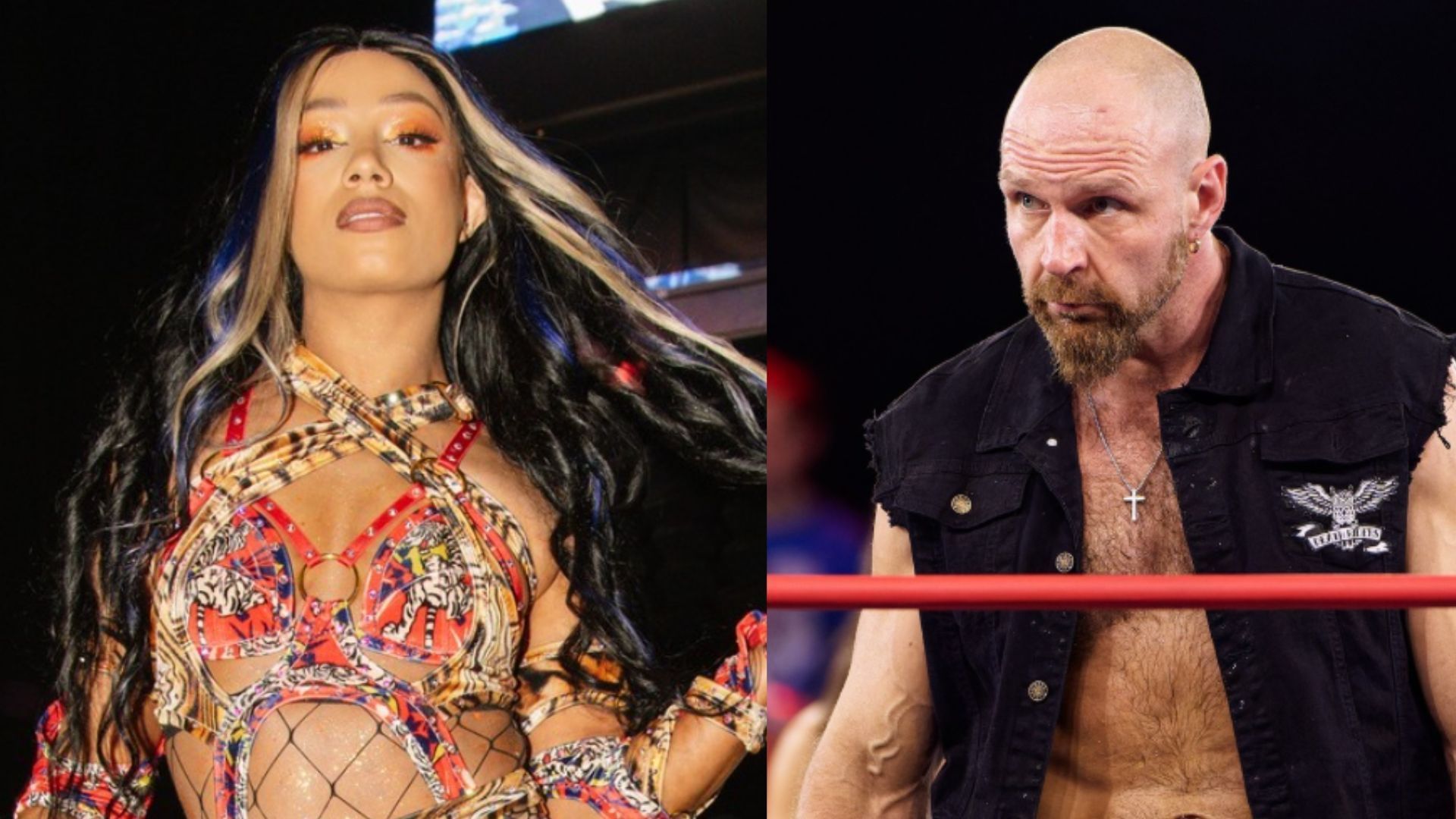 Mercedes Mone (left) and Jon Moxley (right) (Images via AEW Facebook) 