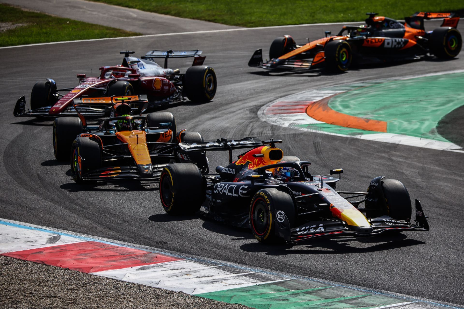 Max Verstappen leads the 2025 Italian GP from &lt;a href=&#039;https://www.sportskeeda.com/player/lando-norris&#039; target=&#039;_blank&#039; rel=&#039;noopener noreferrer&#039;&gt;Lando Norris&lt;/a&gt; (Getty Images)