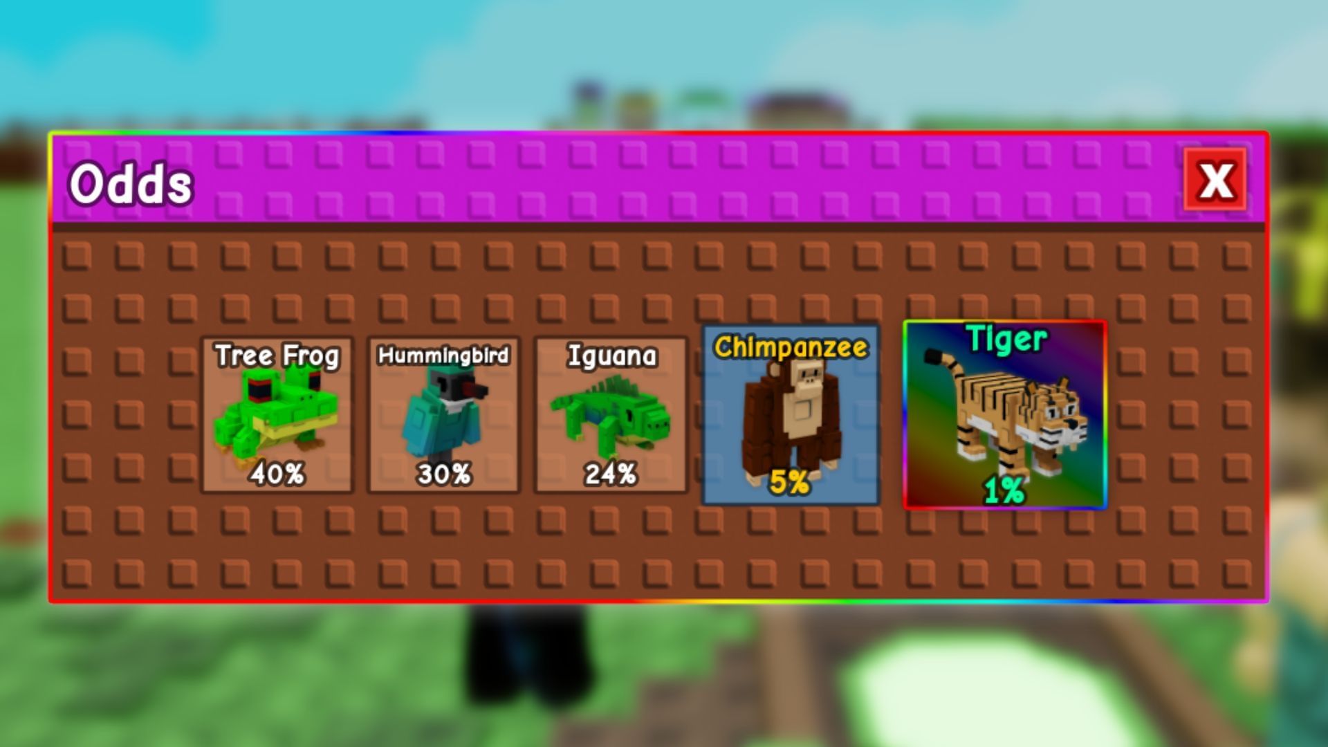The Jungle Egg contains five Pets (Image via Roblox)