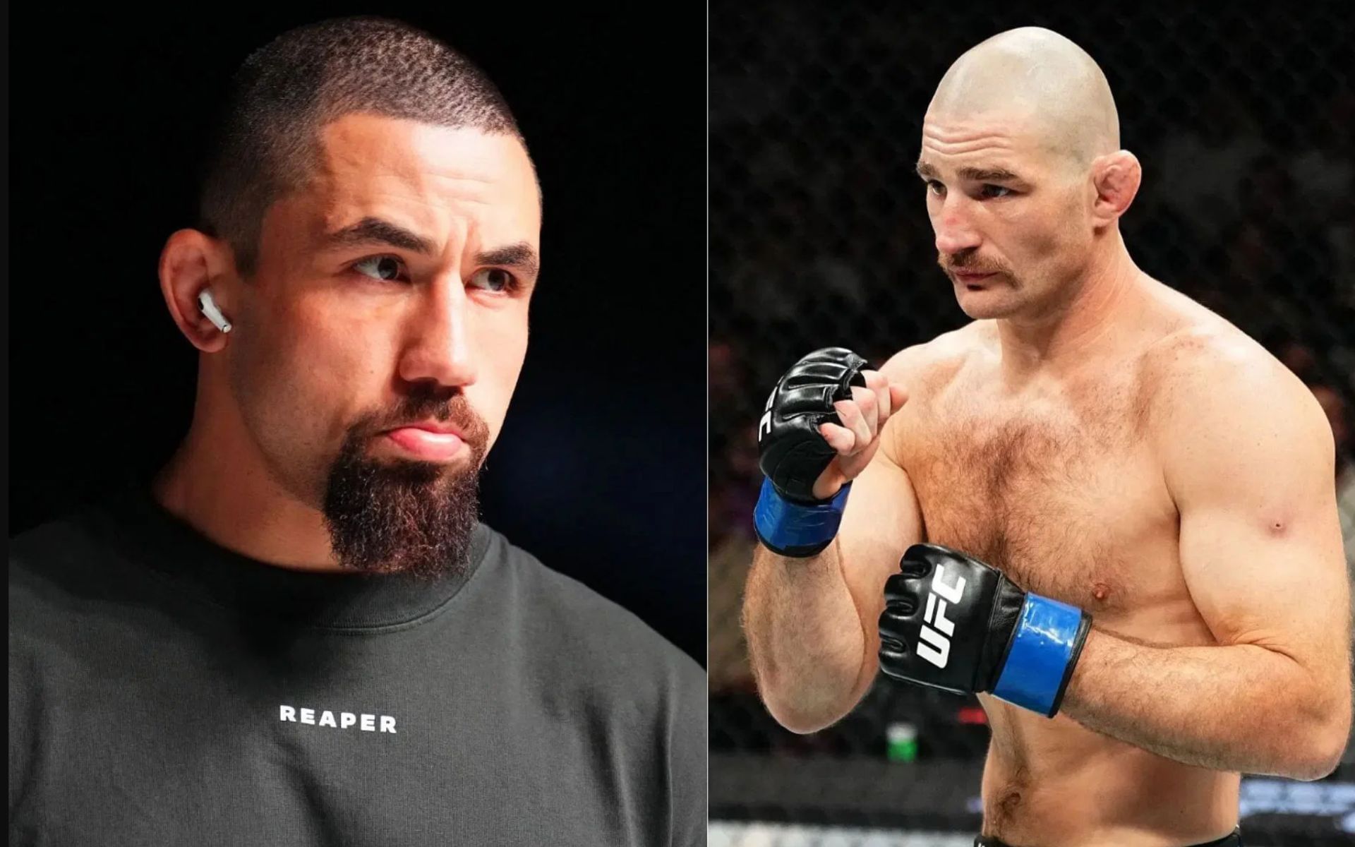 Robert Whittaker (left) targets a potential clash against Sean Strickland (right). [Images courtesy: Getty]
