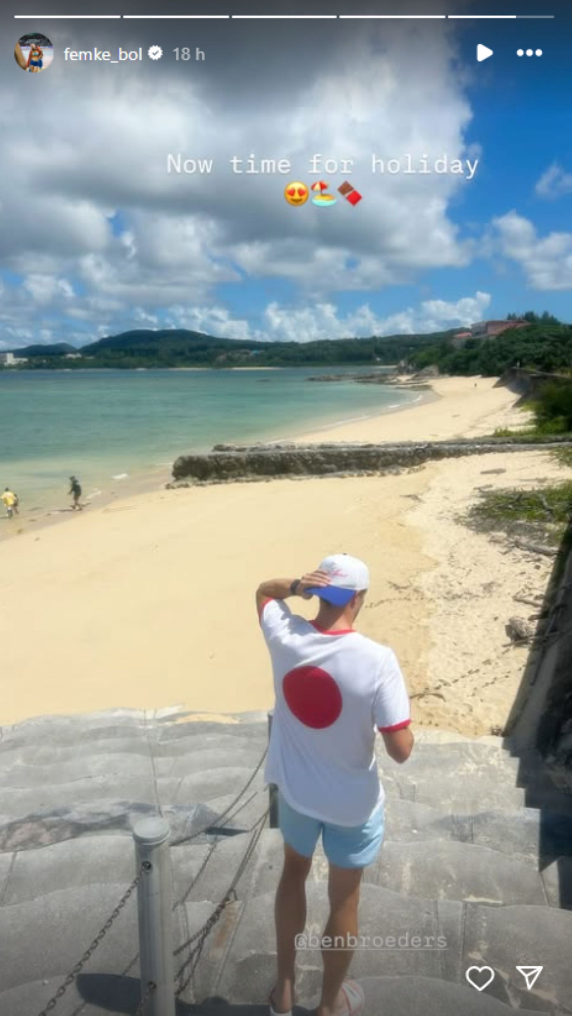 Femke Bol gushes over her fiance during beach holiday; Instagram - @femke_bol