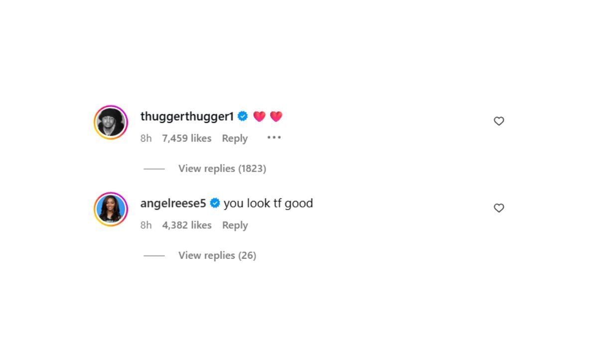 Angel Reese and Young Thug respond to GloRilla&#039;s recent post (Source: IG)