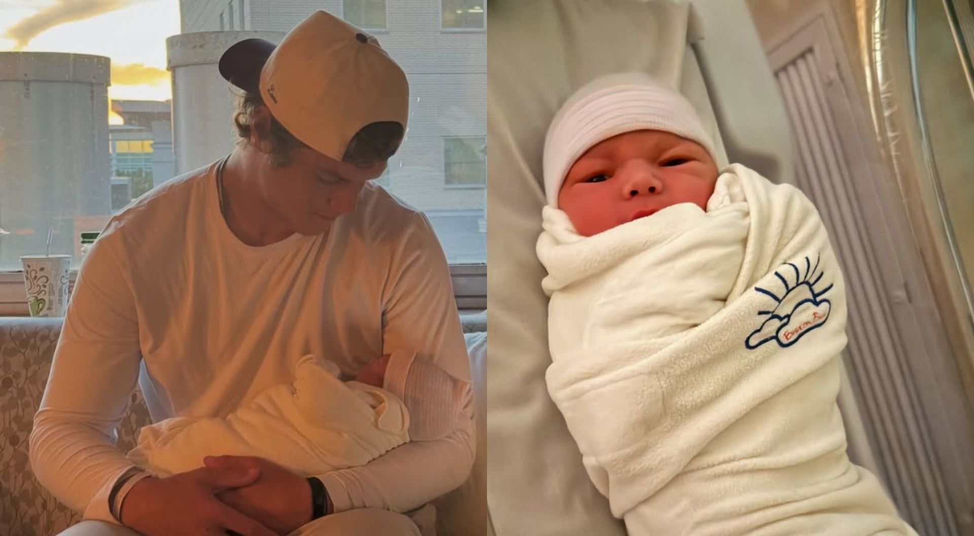 Ex-Michigan QB J.J. McCarthy and his son (Credit-Instagram/katyakuropas)
