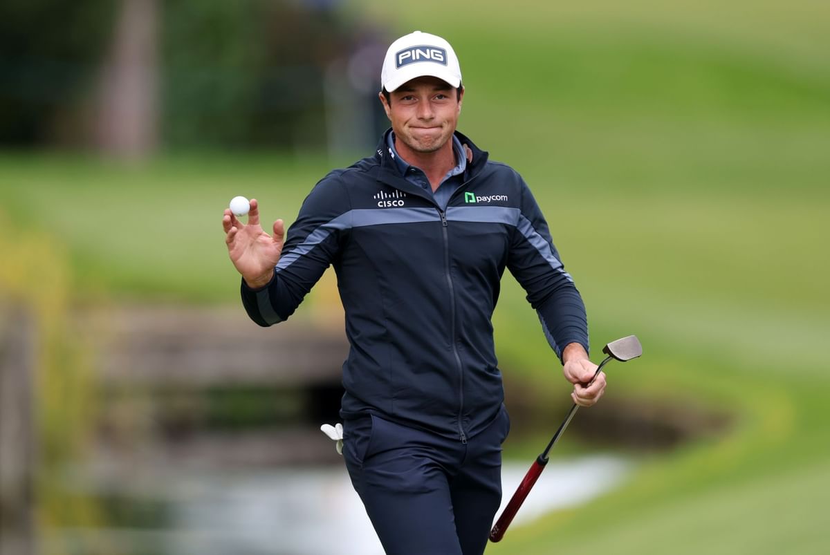 Watch: Viktor Hovland shoots an eagle at the 2025 BMW PGA Championship