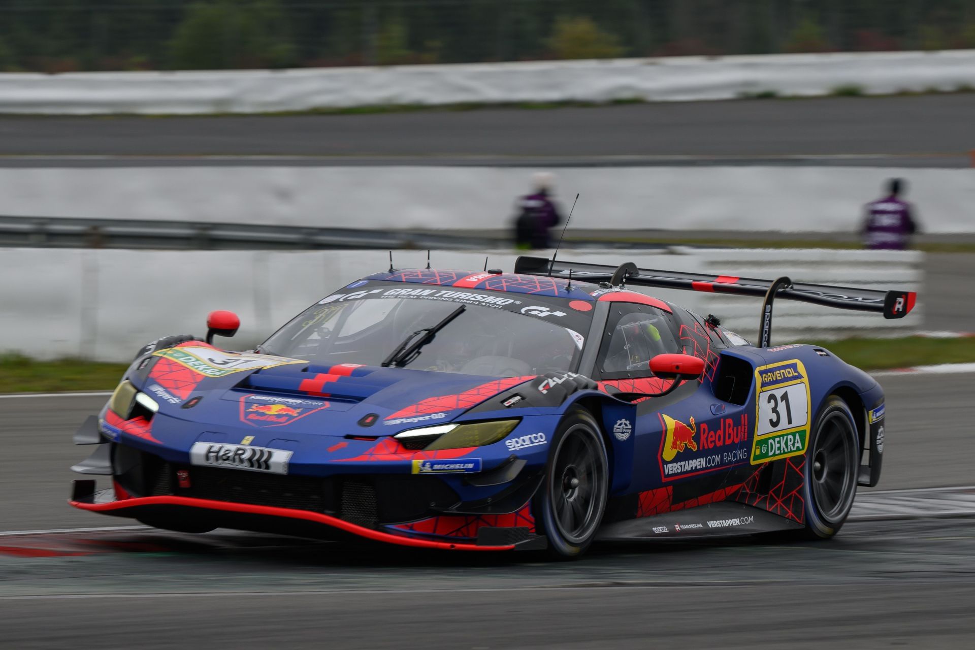 Verstappen pilots the Ferrari 296 GT3 at Nurburgring (Getty Images)