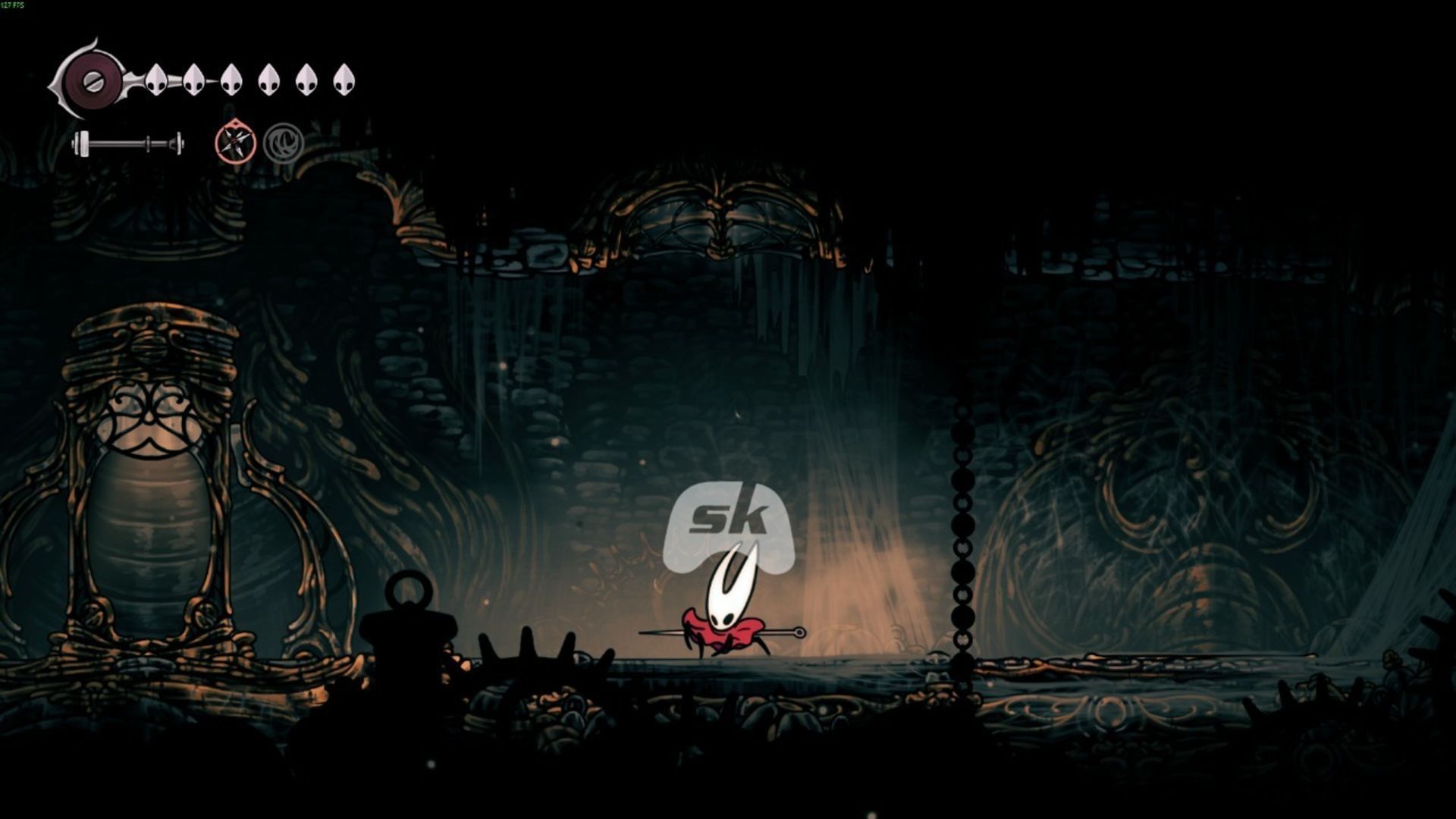 Hornet performing crawl in Hollow Knight Silksong (Image via Team Cherry)