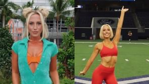 "This outfit is UNREAL": CFB fans react as Carson Beck's sister Kylie wows in sparkly green dress for Miami vs. South Florida showdown