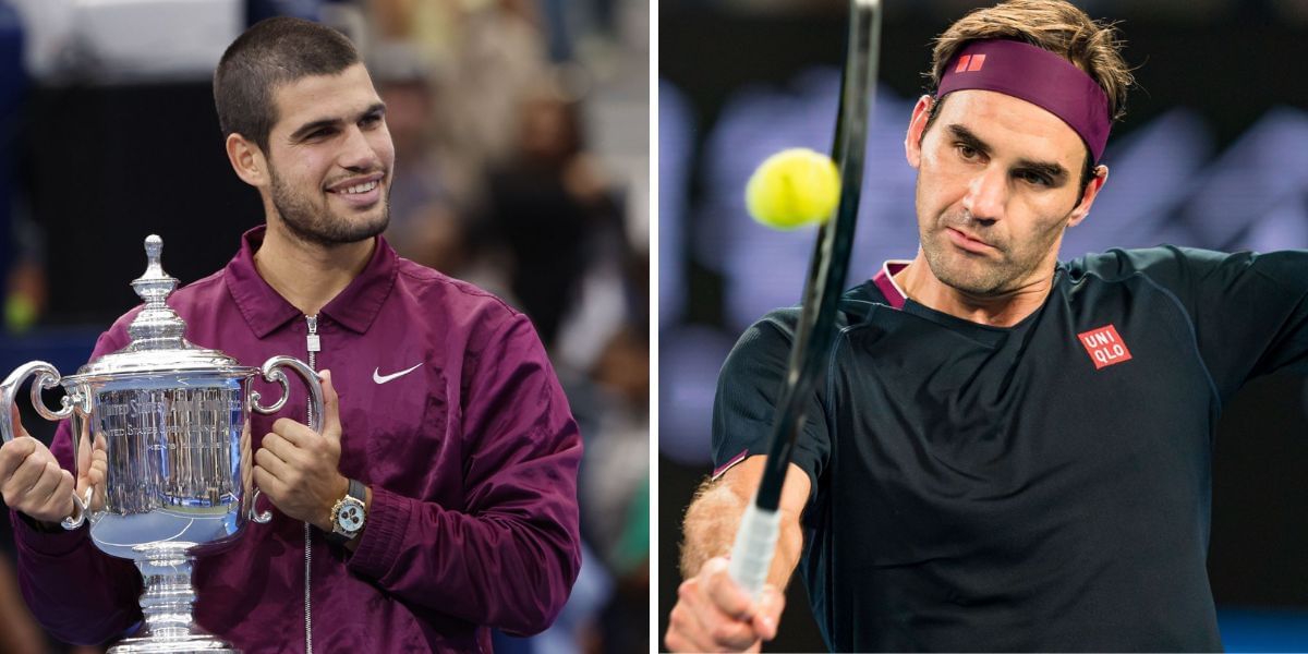 Roddick, Federer and Alcaraz on tour at the US Open - Image Source: Getty 
