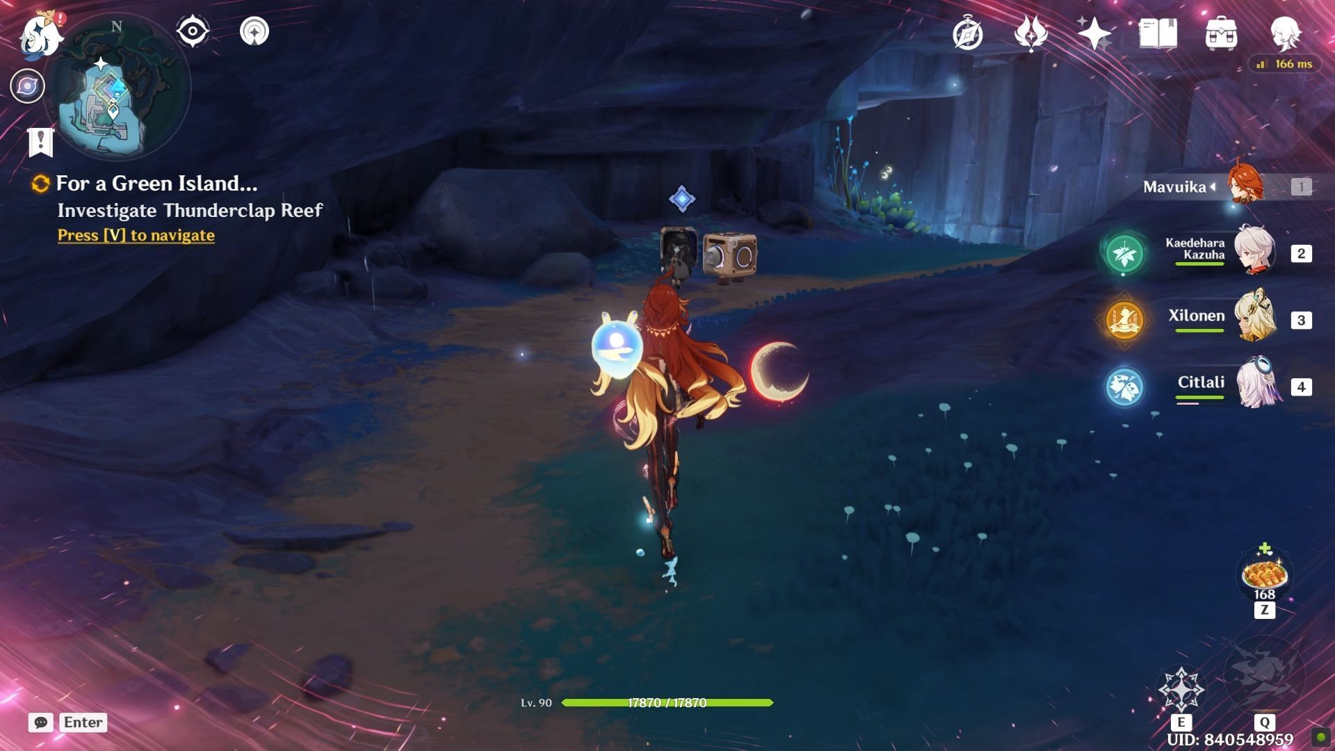 Follow the robot into the cave (Image via HoYoverse)