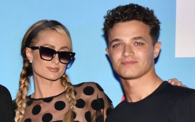 American personality Paris Hilton shares an intriguing insight into Lando Norris