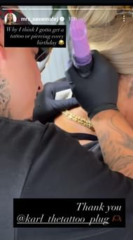 Savannah James revealed a tattoo for her 39th birthday/Instagram @mrs_savannahrj