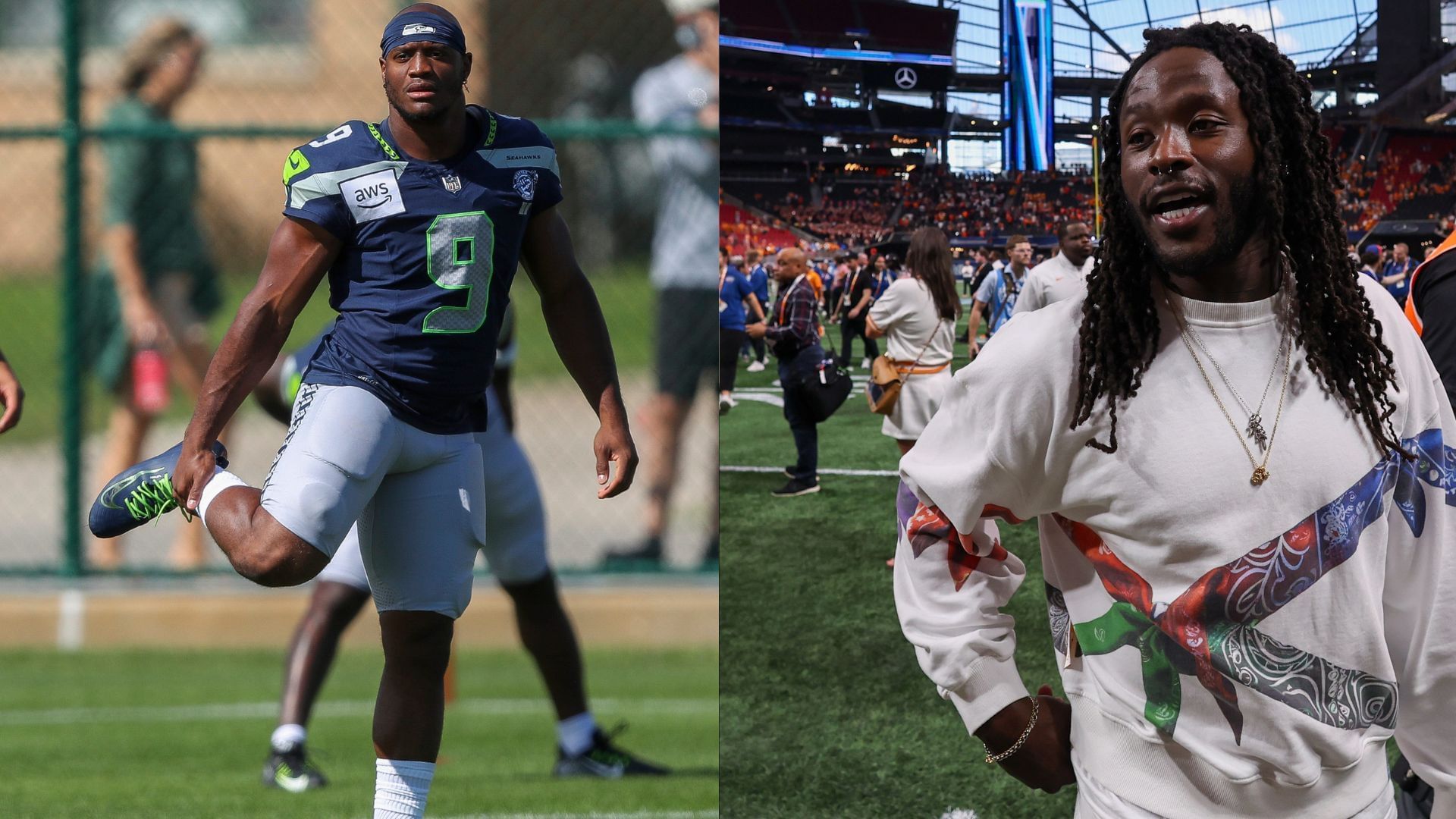 Alvin Kamara x Kenneth Walker collage